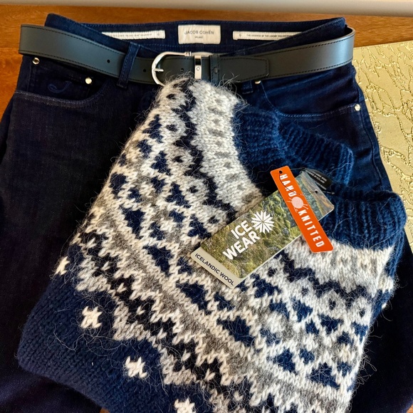 Icewear SKJÖLDUR,NEW TAGs,100% HAND KNITTED Wool Icelandic Sweater, Sz M,RT $377 - Picture 13 of 15